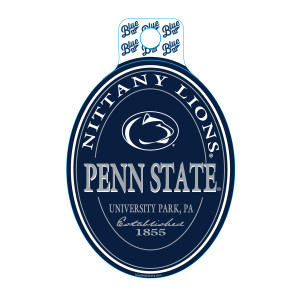 sticker navy oval with Nittany Lions, Athletic Logo, Penn State, University Park, PA, Established 1855